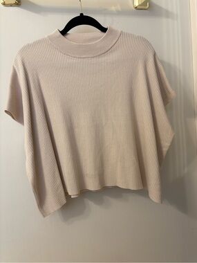 NWT Zenana Cream Beige Mock Neck Sweater Top